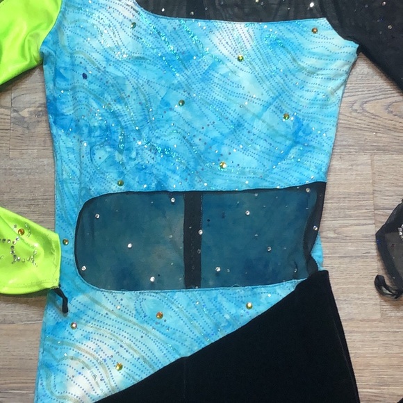 Dance Sophisticates Velvet & Mesh Dance Pant Suit - Picture 7 of 13